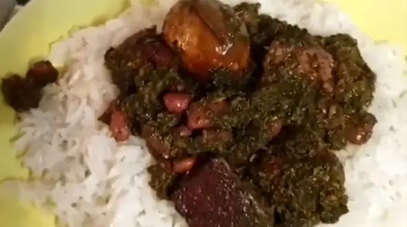 خورش قورمه سبزی مناسب برای ناهار امروز + فیلم