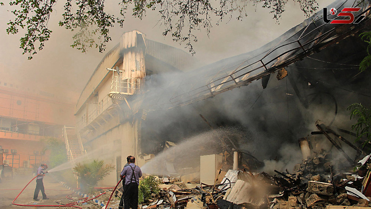فیلم و عکس از آتش سوزی مهیب بازار پردیس کیش / 10 مغازه سوختند