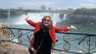 تفریحات بازیگر زن ایرانی در  کنار آبشار نیاگارا ! +عکس 