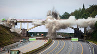 انفجار یک پل عابر پیاده بتونی+تصاویر 