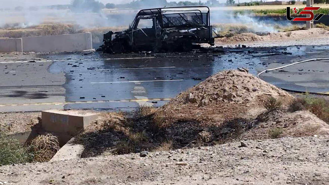 علت آتش سوزی خودروی مهمات در جاده ورامین اعلام شد + عکس