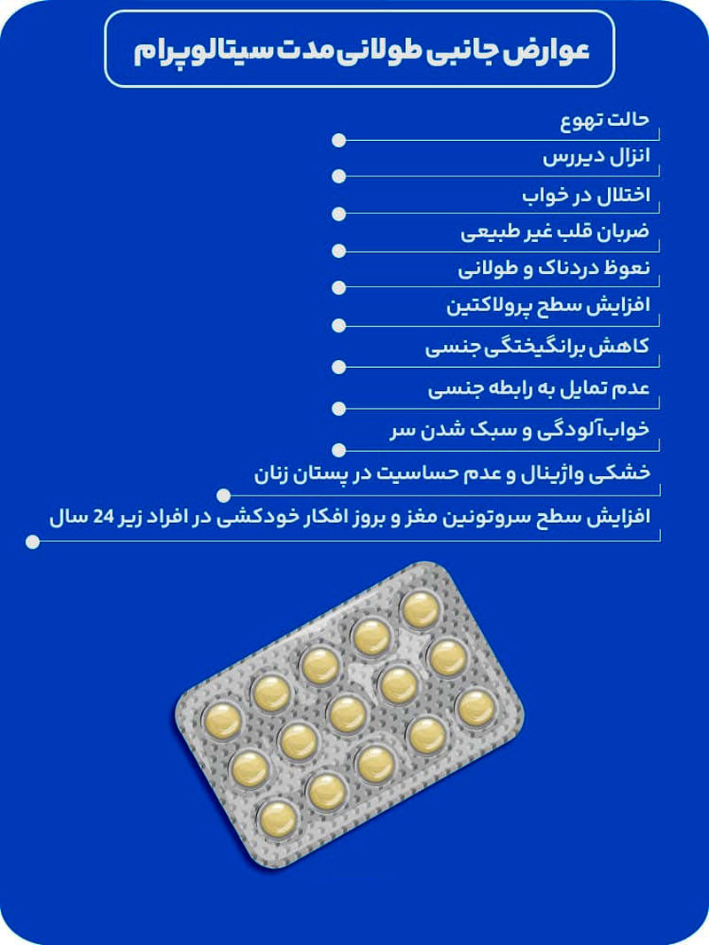 عوارض جانبی قرص سیتالوپرامچ