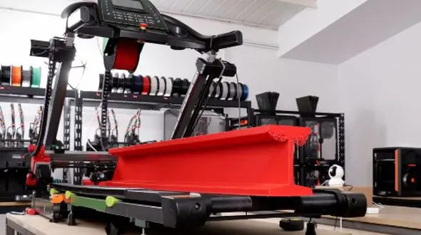 ترفند عجیب برای تبدیل تردمیل به چاپگر سه‌ بعدی