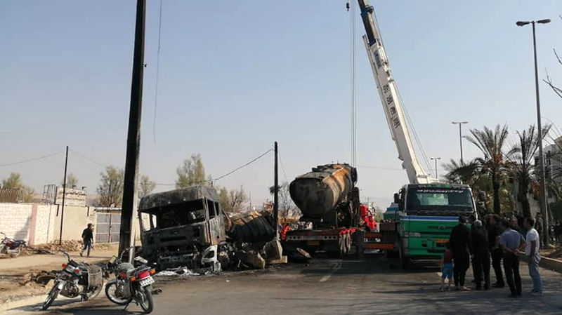 ۴ کشته و مصدوم در برخورد و انفجار یک دستگاه تانکر حمل سوخت با تریلر 