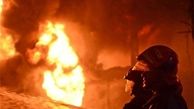 مصدوم شدن ۲ آتش‌نشان در آتش سوزی کشتارگاه مرغ در تبریز
