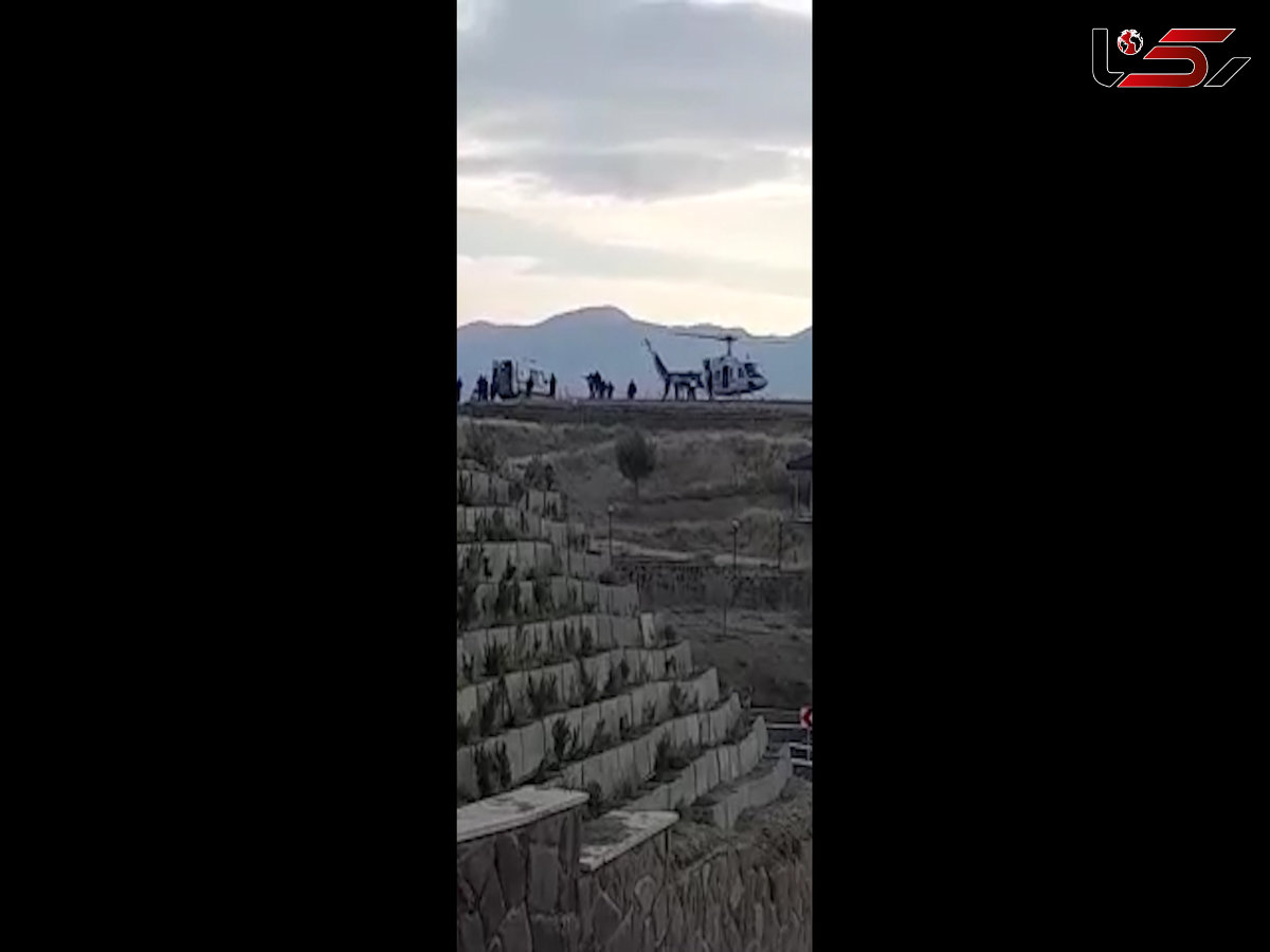 فیلم پرواز هلیکوپتر برای انتقال پیکر محسن فخری زاده دانشمند هسته ای