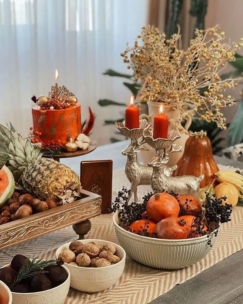 تزیین سفره شب یلدا لاکچری عروس<p> </p>
