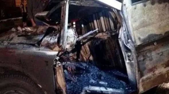 زنده زنده سوختن مرد نسیم شهری در خودرویش + عکس تلخ