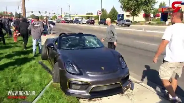 تصادف هولناک پورشه مسابقه ای با تماشاچیان + فیلم 