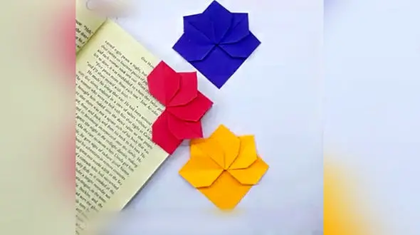 طرز ساخت اوریگامی نشانگر کتاب + فیلم