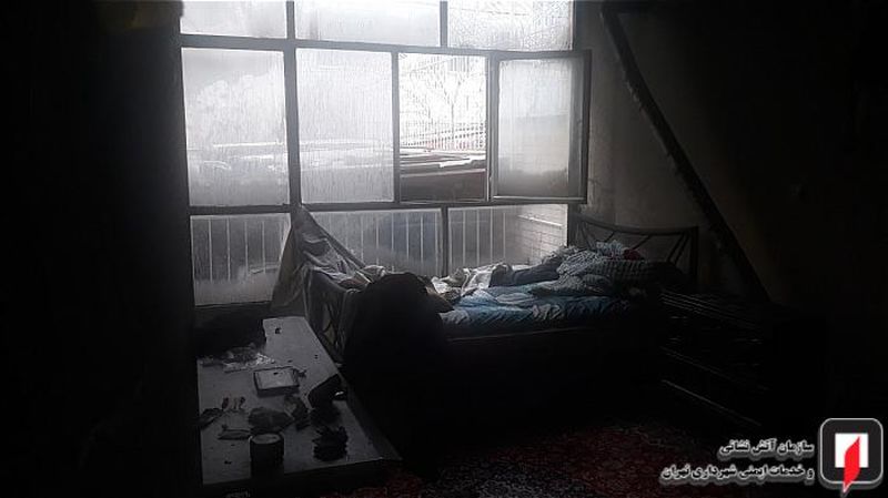 عملیات 125 برای مهار آتش در حیاط ساختمان مسکونی