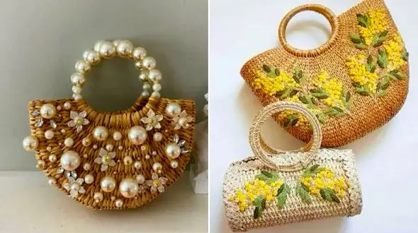 15 کیف ساحلی حصیری گل برجسته؛ راهنمای جذاب برای استایل تابستانی