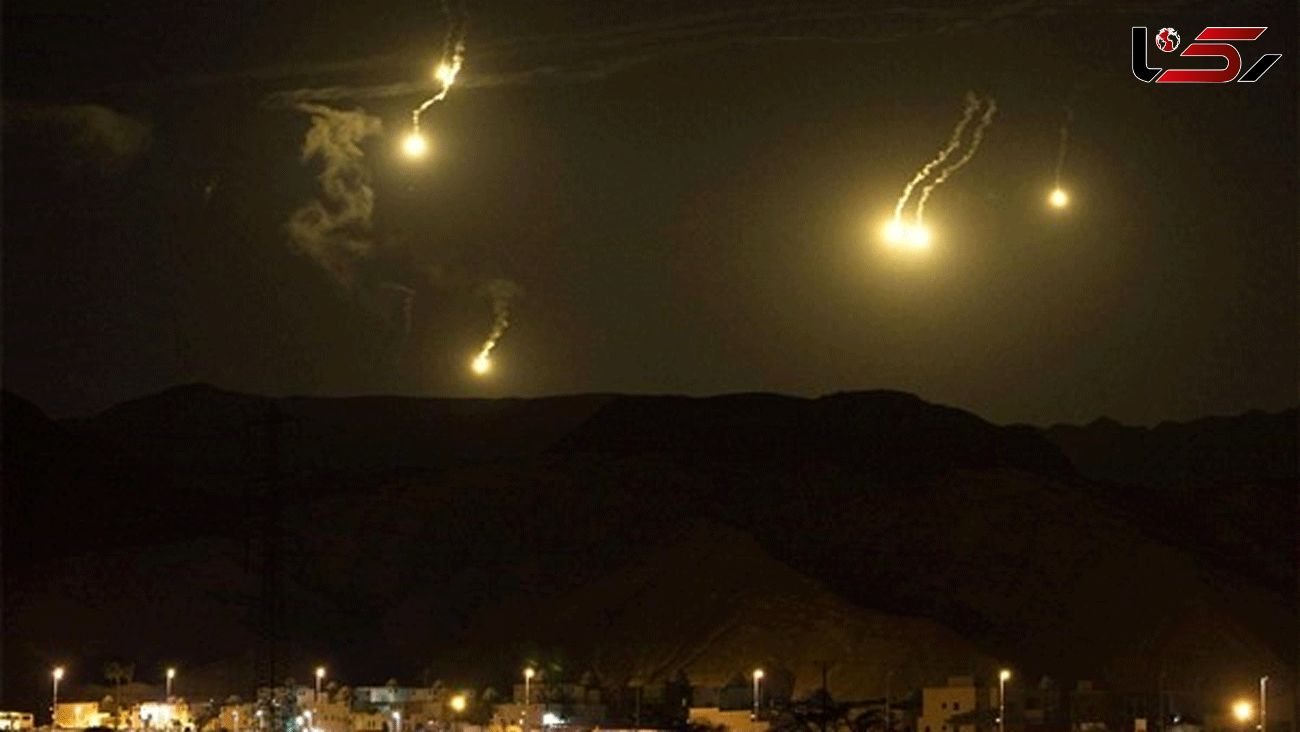 Iran-Russia stage shooting aerial targets at night