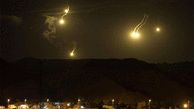 Iran-Russia stage shooting aerial targets at night