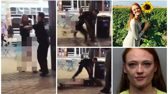 فیلم تکان دهنده از حرکت زشت افسر پلیس آمریکا با زن جوان+ عکس