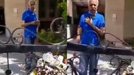 اقدام جالب پلیس در روزهای قرنطینه کرونایی، اشک پیرمرد را درآورد! +فیلم و عکس