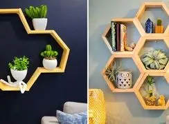 قفسه دیواری طرح کندو؛ انتخابی ایده آل برای خانه های مدرن