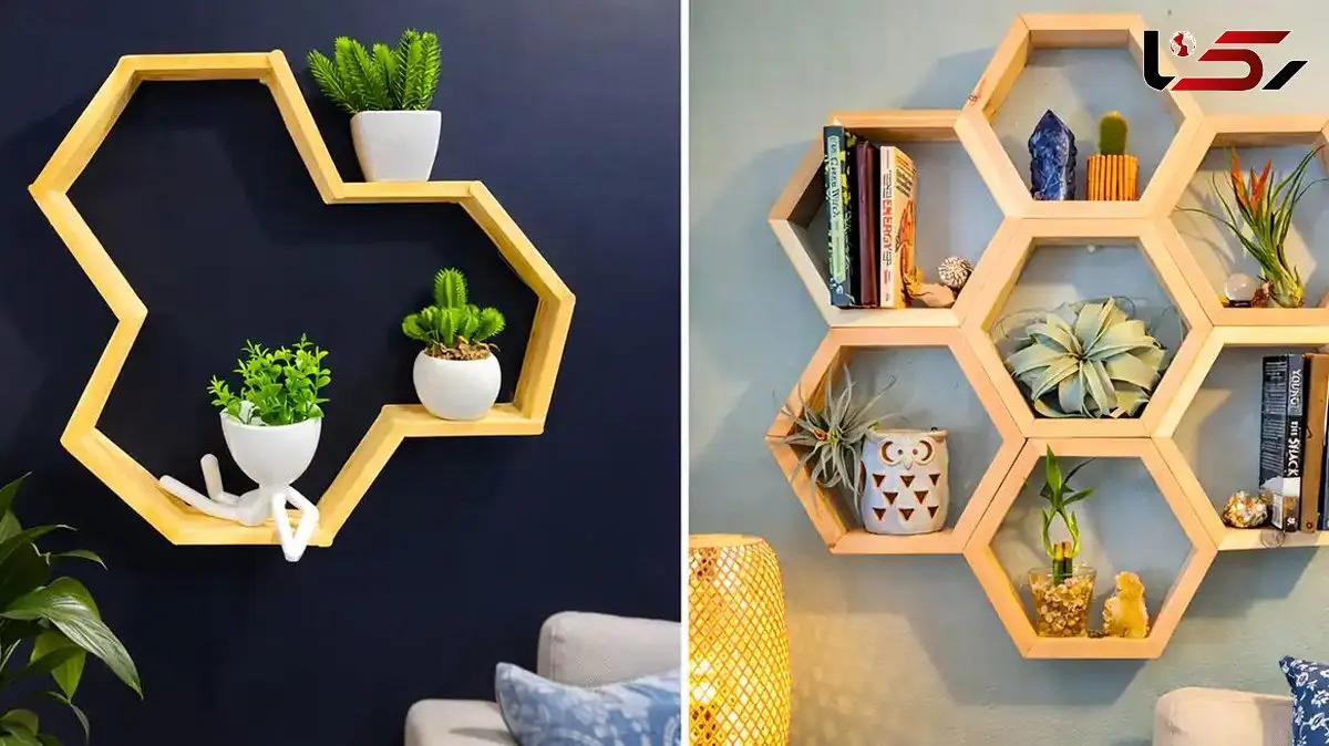 قفسه دیواری طرح کندو؛ انتخابی ایده آل برای خانه های مدرن
