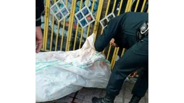 قاتل مرد کارتن خواب دستگیر شد/ جسد داخل گونی در میدان شیر سنگی همدان رها شده بود+عکس