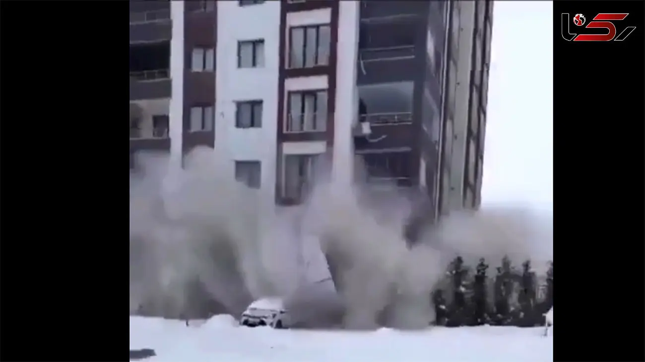 ببینید/ لحظه فرو ریختن ناگهانی ساختمان‌های ترکیه پس از زلزله + فیلم