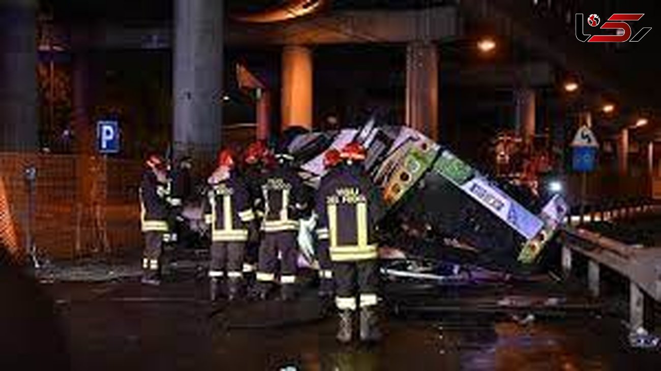 20 کشته در سقوط اتوبوس از روی پل ونیز در ایتالیا