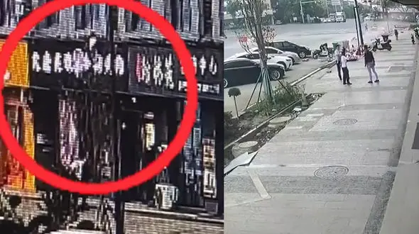 فیلم دلهره آور از سقوط دختربچه از بالای ساختمان / معجزه در یک متری زمین / ببینید