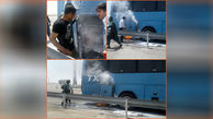 آتش سوزی هولناک اتوبوس مسافربری زابل - زاهدان + عکس
