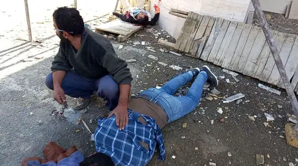 فیلم سقوط هولناک 2 کارگر از طبقه پنجم ساختمانی در گلپایگان + صحنه دلخراش 