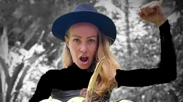 زن تبلیغ کننده گیاه خواری از گرسنگی مرد + عکس