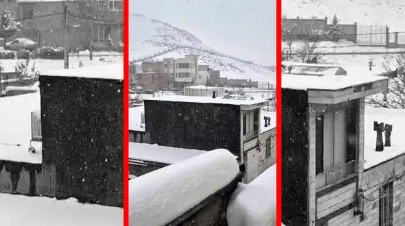 یلم بارش برف فرخشهر چهارمحال و بختیاری