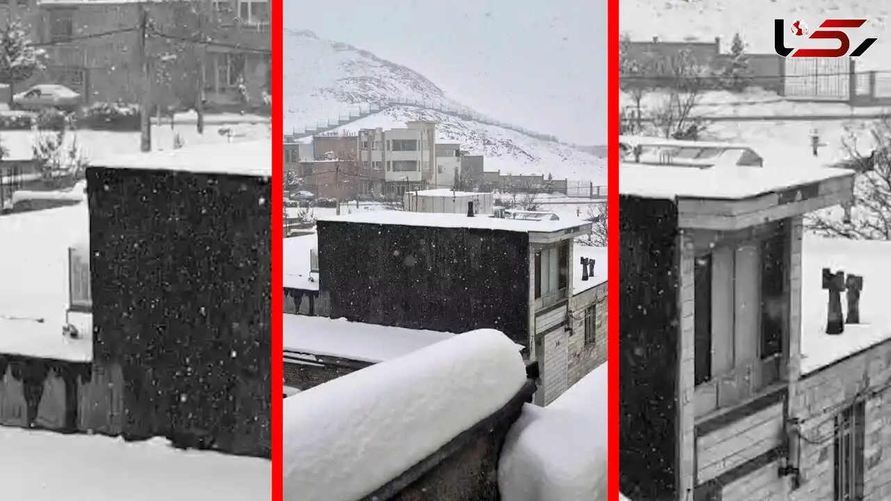 یلم بارش برف فرخشهر چهارمحال و بختیاری