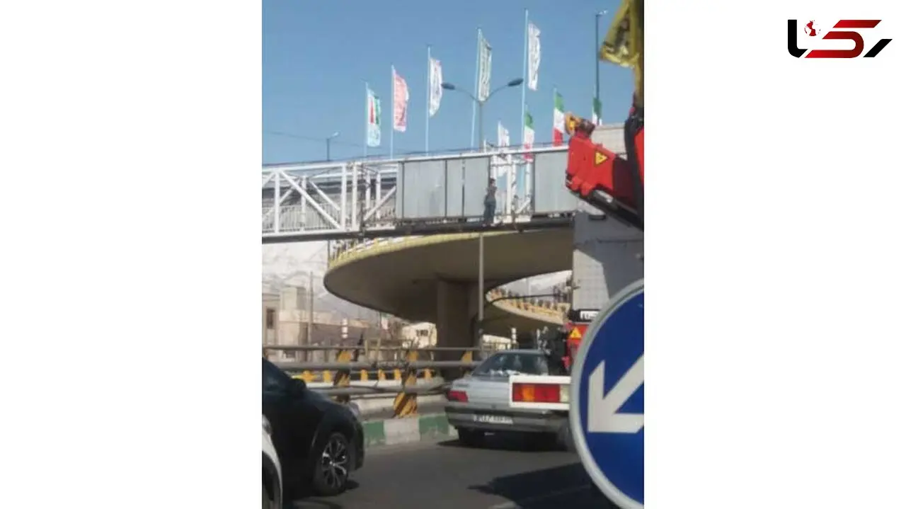 پسر جوان برای خودکشی خیابان آزادی را به هم ریخت+ عکس
