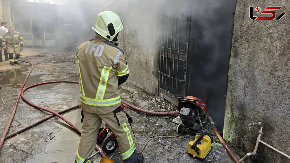آتش سوزی مرگبار در کارگاه رنگرزی در شهرک گلریز اتوبان آزادگان + فیلم