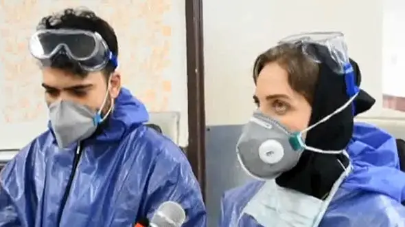 عروس و داماد لرستانی خدمت به بیماران کرونایی را به جشن عروسی ترجیح دادند + فیلم و عکس