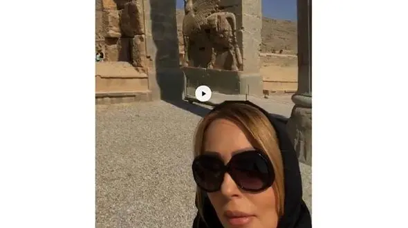 فیلم جنجالی پرستو صالحی در مقبره کوروش + عکس