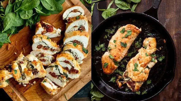 دستور پخت مرغ شکم‌پر با عطر سیر