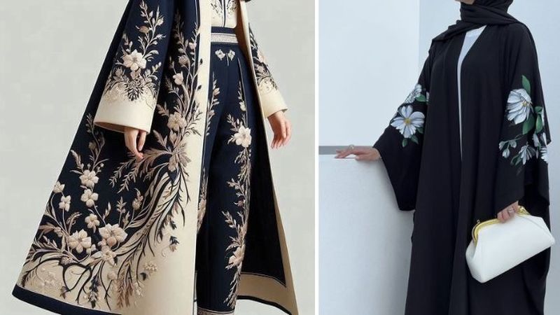 مانتو با طرح‌های گل و گیاه