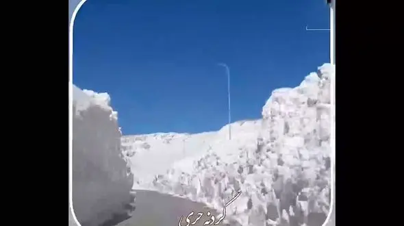 ببینید/ برف‌روبی گردنه چری به روایت تصویر 