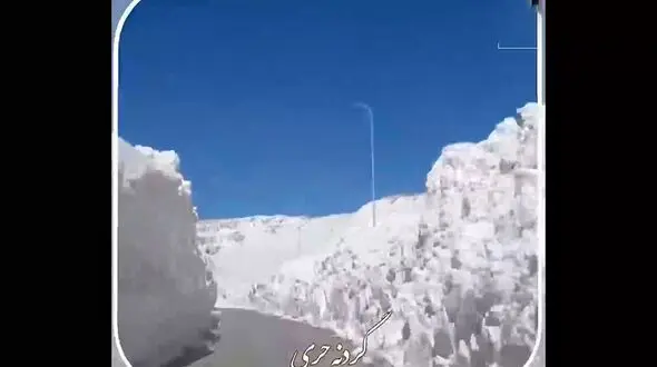 ببینید/ برف‌روبی گردنه چری به روایت تصویر 