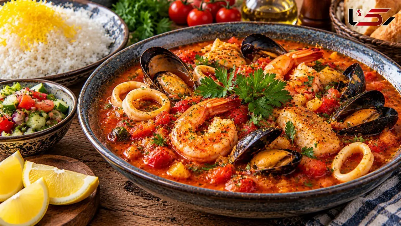دستور تهیه خورشت دریایی با طعم جنوبی و ادویه‌ های معطر
