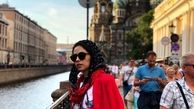 تیپ متفاوت بازیگر زن پایتخت در روسیه +عکس