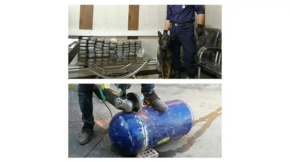 کپسول گاز سمند پر از هروئین بود / ماموران گمرک در مرز ترکیه سد راه شدند+عکس