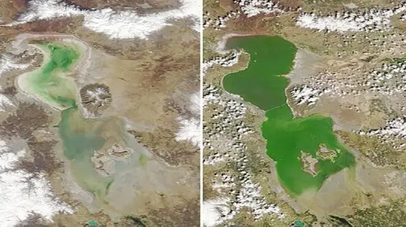 مرگ تدریجی دریاچه ارومیه + فیلم 