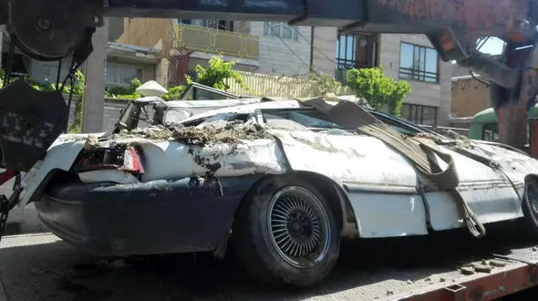 عکس عجیب پرس شده یک پراید در ملایر