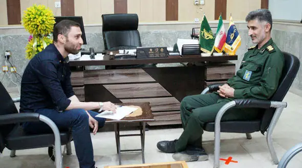 نشست تعاملی فرمانده ناحیه مقاومت بسیج آبادان با نماینده رکنا در خوزستان 