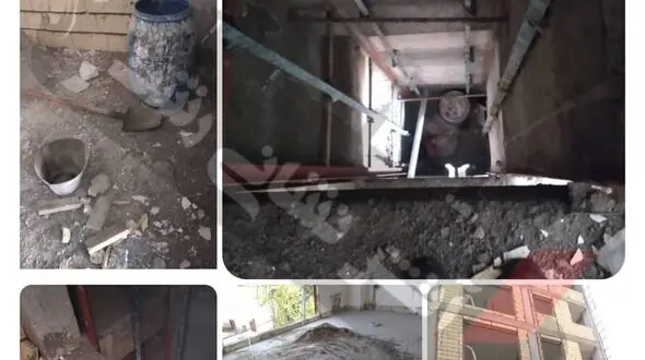 چاه آسانسور جان کارگر ساختمان را گرفت +عکس