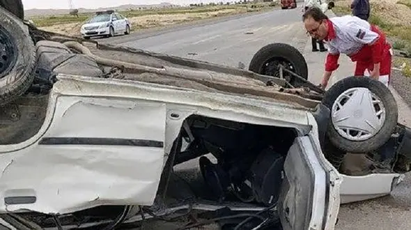 تصادف مرگبار پراید در اتوبان ساوه با یک کشته