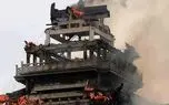 فیلم آتش سوزی هولناک در چین / معبد 1500 ساله سوخت