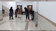 نظافت هنرستان قم توسط دختران دانش آموز ! / تنبیه بود یا همکاری ؟! + اطلاعیه آموزش و پرورش استان قم 