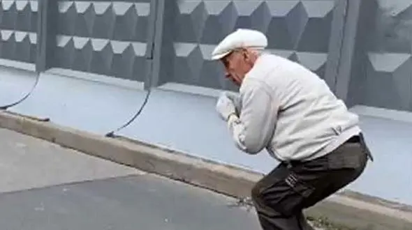 اسکیت سواری این پیرمرد دیدن دارد + فیلم